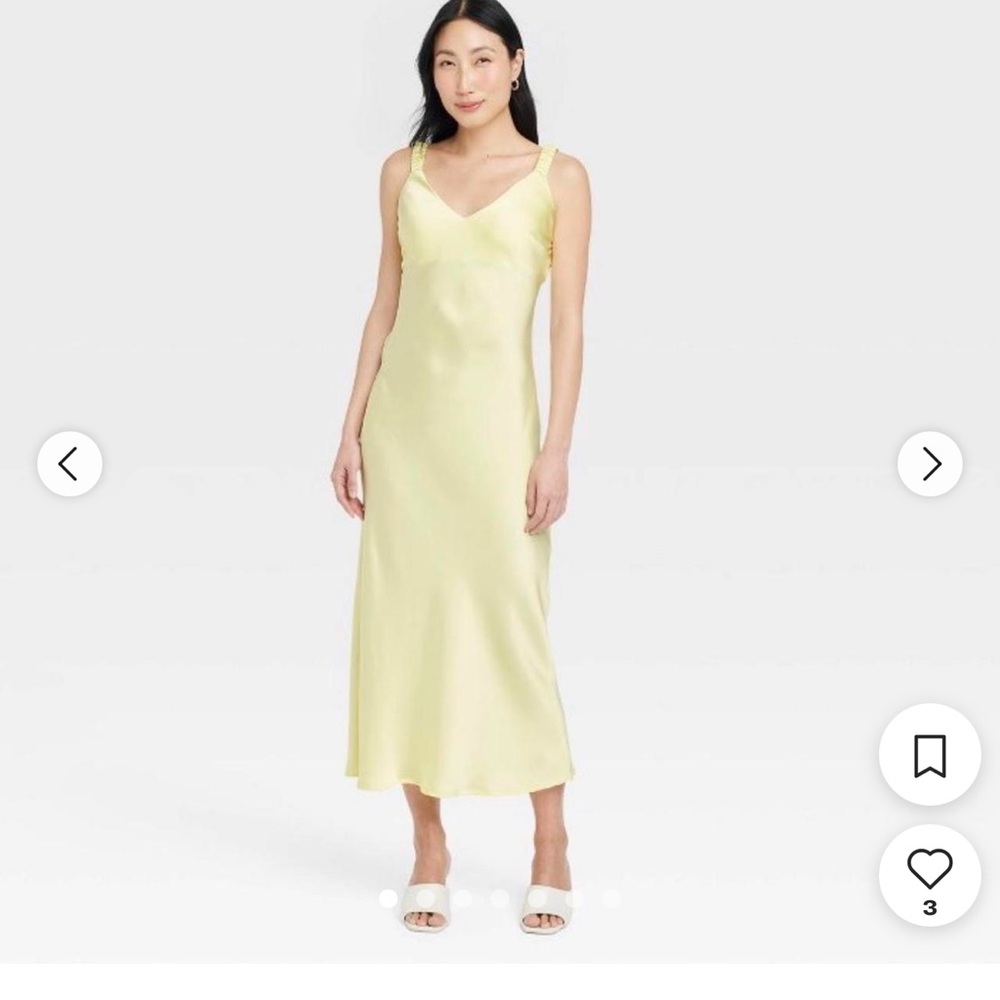 Yellow slip dress